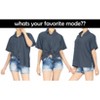 HAPPY BAY Women's Summer Casual Hawaiian Short Sleeve Blouse Shirt Dressy Blouses Button Down Dress Tops Tee Shirts T Shirts for Women - 3 of 3