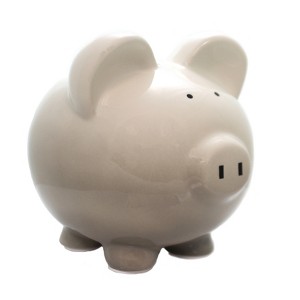 Child To Cherish 7.75 In Gray Ombre Piggy Bank Money Save Baby Decorative Banks - 1 of 4