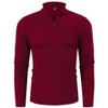 Men's Quarter Zip Up Pullover Casual Stretch Lightweight Mock Neck Polo Sweaters Knitwear - 4 of 4