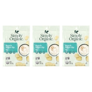 Simply Organic French Onion Dip Mix, 3 Packets, 1.10 oz (31 g) Each - 1 of 2
