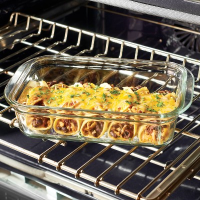 Brilliance 8-Cup Clear Glass Food Storage Container with Leak-Proof Lid