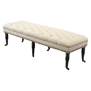 Hastings Tufted Ottoman Bench Ivory - Christopher Knight Home