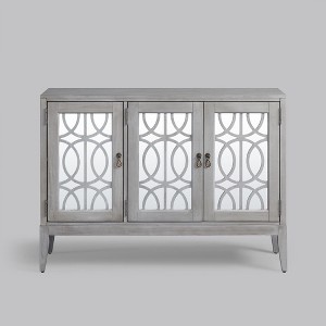 Vintage MDF Top 48 in. TV Cabinet for Living Room Mirror Door Sideboard Buffet with Adjustable Shelves - 1 of 4