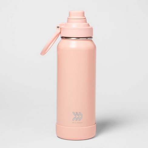Peach Pink Cute Insulated Steel Water Bottle 