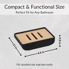 Evideco French Home Goods Minimalist Hand Soap Dish Rubber and Wood - 4 of 4