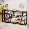 Tribesigns 70.87" Console Tables for Living Room, 5-Tier Narrow Long Sofa Tables Entryway Tables with Open Storage Shelves - 3 of 4