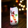 Evergreen LED Snowman Pillar Table Decor with Projected Icons - 2 of 4