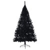 vidaXL Artificial Half Christmas Tree with Stand Black 6 ft PVC - 3 of 4