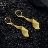 925 Sterling Silver Twisted Dangle Earrings for Women Hypoallergenic Handmade Earrings Spiral Leverback14k Gold Plated - 2 of 4
