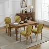 Okak French Style Dining Chairs Set of 2, Solid Wood Frame with Antique Painting & Velvet Upholstery, Nailhead Trim & Steel Spring Cushion - 4 of 4