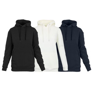 Blue Ice Women's Loose Fit Fleece Lined Pullover Hoodie-3 Pack - 1 of 2
