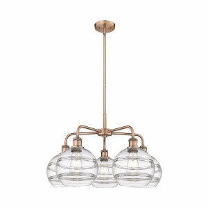 Rochester - 5 Light Stem Hung Chandelier In Industrial Style-15.38 Inches Tall and 26 Inches Wide - 1 of 1
