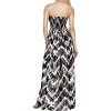 LA LEELA Women's Tube Dress Party Top Smocked One Size Kohl Zig Zag - 4 of 4