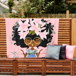 Pardon My Fro Afro Brats Fleece Blanket - 1 of 4