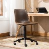 TiramisuBest 360 Swivel Air Lift Chair, Antique Brown Faux Leather - Comfortable - 3 of 4