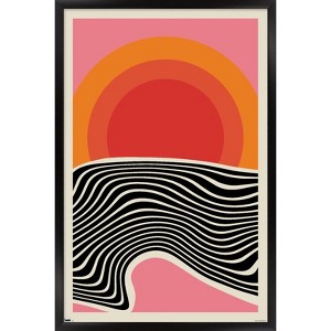Trends International Minimalist Sunset Framed Wall Poster Prints - 1 of 4