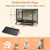 27.2" Modern Double Door Wooden Dog Kennel for Indoor Use with Removable Tray and Mobility Wheels - 3 of 4