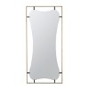 Minimalist Novelty Antique Irregular Mirrors, Gold Framed Rectangular Mirror, Decorative Wall Mirror, Asymmetrical Vintage Accent Mirror-The Pop Home - 4 of 4