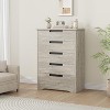 Acekool Modern 5-Drawer Dresser in Gray - Recessed Handles, Spacious Storage for Bedroom Nursery Entryway - 4 of 4