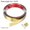Unique Bargains Self-Adhesive Stainless Steel Mirror Finish Peel and Stick Wall Trim - 2 of 4
