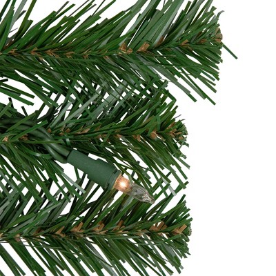 6ft Pre-Lit Red and Gold Artificial Christmas Garland with Clear Lights