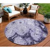 Purple And Lavender Abstract Washable Indoor Outdoor Area Rug - 2 of 4