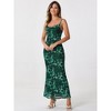 INSPIRE CHIC Women's Mesh Floral Sleeveless Stretchy Bodycon Cocktail Maxi Dress - 3 of 4