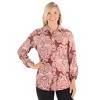 Collections Etc Paisley Print Knit Gold-Toned Button-Front Shirt - 2 of 4