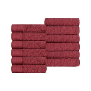 Premium Cotton Herringbone Medium Weight Bathroom Towel Set by Blue Nile Mills - 1 of 4