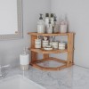 Hastings Home 3-Tier Bamboo Corner Shelf and Storage Organizer for Kitchen or Bathroom Countertop, Cabinet, or Cupboard - 2 of 4