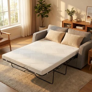 Dyonery 4 Inch Sofa Sleeper Mattress, Cooling Gel Memory Foam for Couch Bed with Removable Non-Slip Cover, Fiberglass-Free - 1 of 4