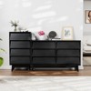 Lycvki Mid Century Modern 6 Drawer Dresser Bevel Design - 4 of 4