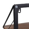 Honey-Can-Do Large Laundry Wall Shelf with Wood Walnut: 24 Inch Floating Shelf, Steel Frame, 15 lb Capacity - 3 of 4
