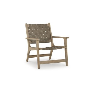 Signature Design by Ashley Jameset Leather Weave Accent Chair, Taupe - 1 of 4