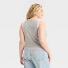 Women's Teddy Bear Graphic Tank Top - Light Gray - 3 of 3