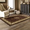 Traditional Medallion Floral Scroll Border Indoor Runner or Area Rug by Blue Nile Mills - 2 of 4