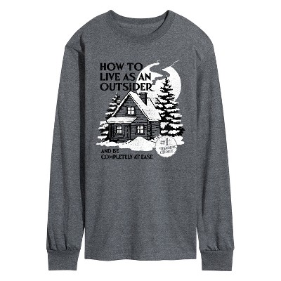 Men's - Instant Message - How To Live As An Outsider- Men's Long Sleeve Graphic T-Shirt Long Sleeve Graphic T-Shirt