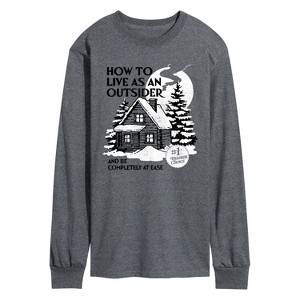 Men's - Instant Message - How To Live As An Outsider- Men's Long Sleeve Graphic T-Shirt Long Sleeve Graphic T-Shirt - 1 of 4