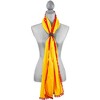 Pavilion Gift Company - Pom Pom Cotton Scarf - 20" x 71" Yellow Scarf - Sweaters and Shawls - 2 of 2