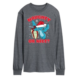 Men's - Lilo and Stitch - Naughty Or Nice Long Sleeve Graphic T-Shirt - 1 of 3