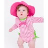 RuffleButts Baby Girls Seersucker Long Sleeve UPF50+ One Piece Rash Guard - 3 of 3