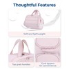 Anna-Kaci Large Capacity Toiletry and Makeup Bag with Wide-Mouth Opening and Multi-Compartment Organizer 12x8.5x5.5in - Pink - 3 of 4