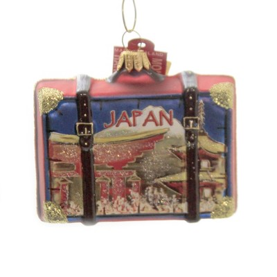 Holiday Ornaments 2.75" Japan Suitcase Travel Vacation  -  Tree Ornaments