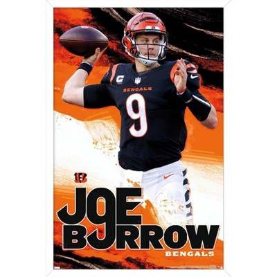 NEW Rare NFL Art Print: Joe Burrow Cincinnati Bengals White 