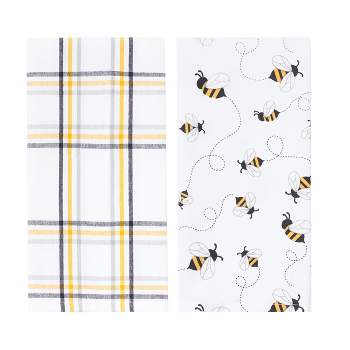 C&F Home Honey Bee Plaid Kitchen Towel, Set of 2
