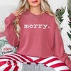 Simply Sage Market Women's  Garment Dyed Graphic Sweatshirt Merry Typewriter - 2 of 4