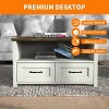 Square Storage Coffee Table With 4 Drawers Beige - 2 of 4