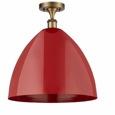 Plymouth Dome - 1 Light Semi-Flush Mount In Industrial Style-18.75 Inches Tall and 16 Inches Wide