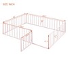 CAVINAS Kids Montessori Bed with Door,Versatile Metal Floor Bed with Fence,Twin/Full/Queen Size Toddler Bed for Bedroom Playroom,Black/White/Pink - 3 of 4