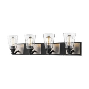 Millennium Lighting 4 - Light Vanity in  Matte Black/Brushed Pewter - 1 of 1